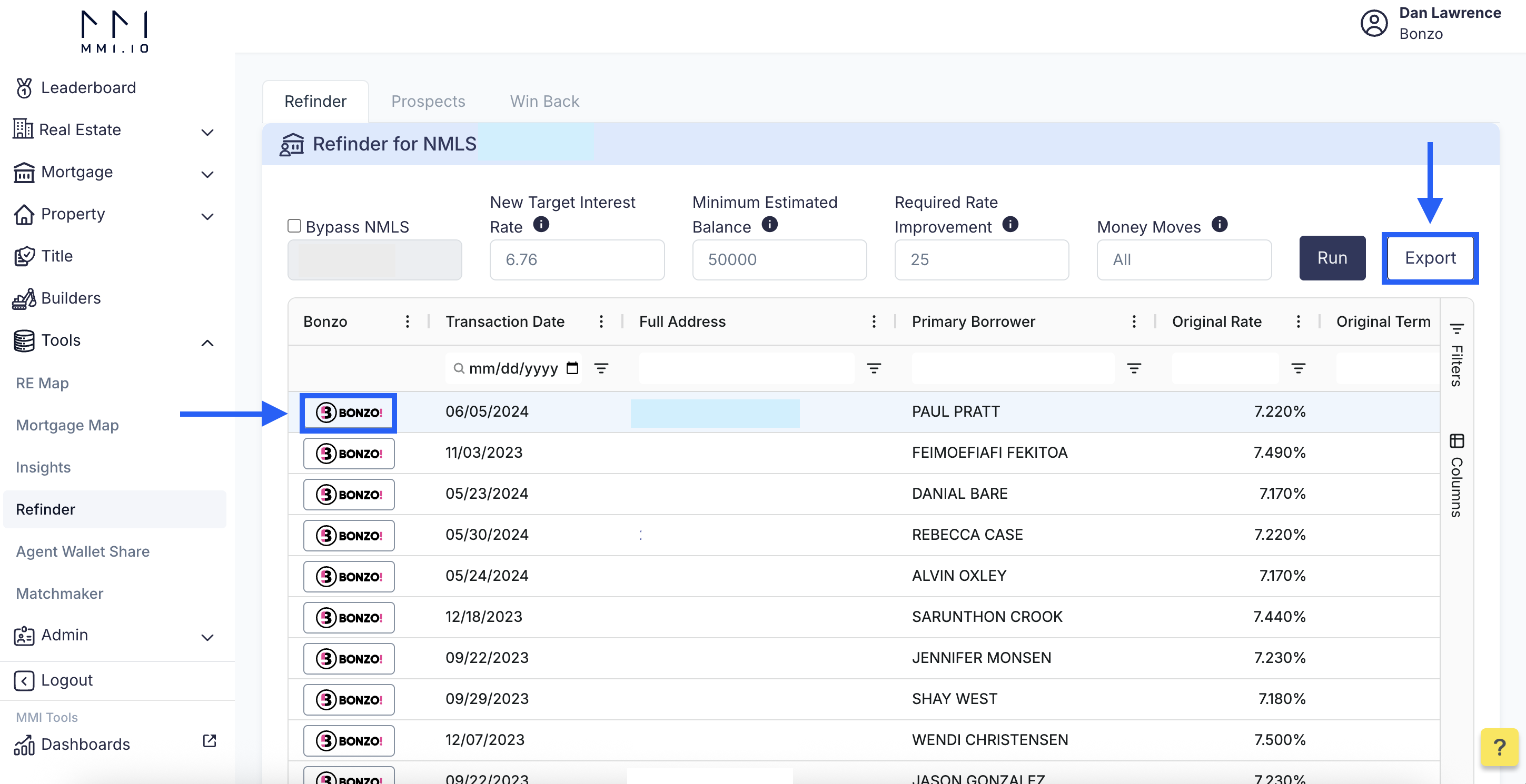 Export Screenshot